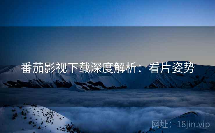 番茄影视下载深度解析：看片姿势